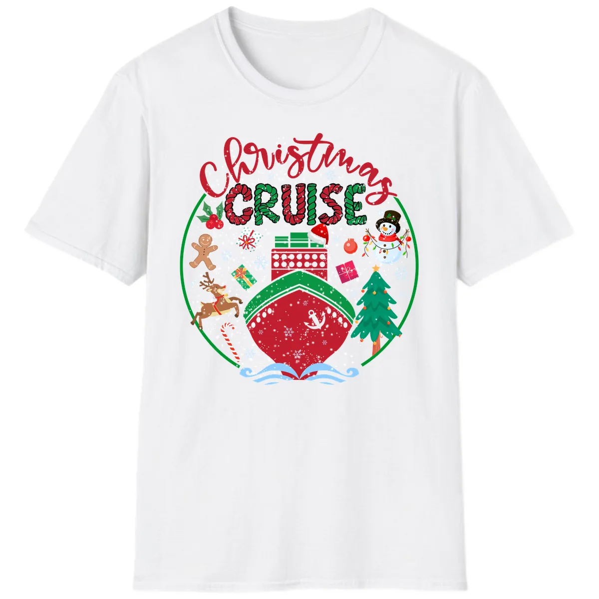 Cruising Cheer Holiday T-Shirt in White