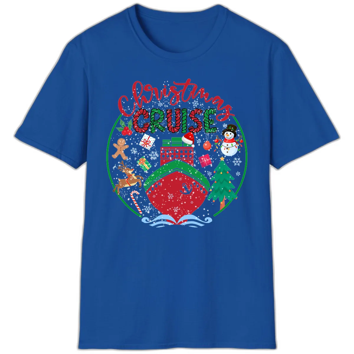 Cruising Cheer Holiday T-Shirt in Royal
