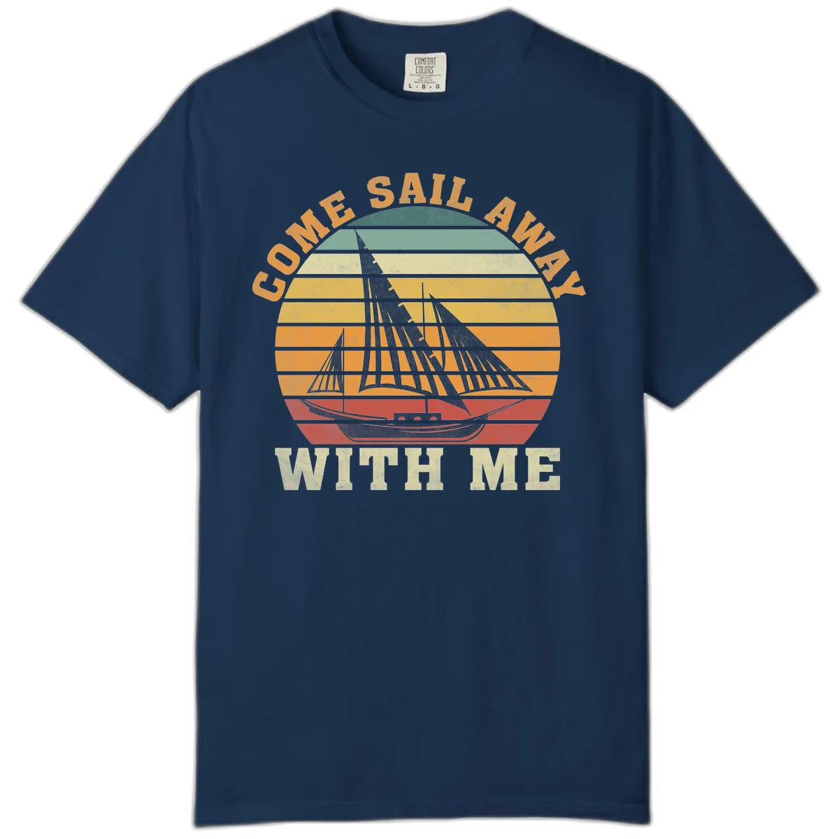 Come Sail Away With Me Comfort Color in Navy