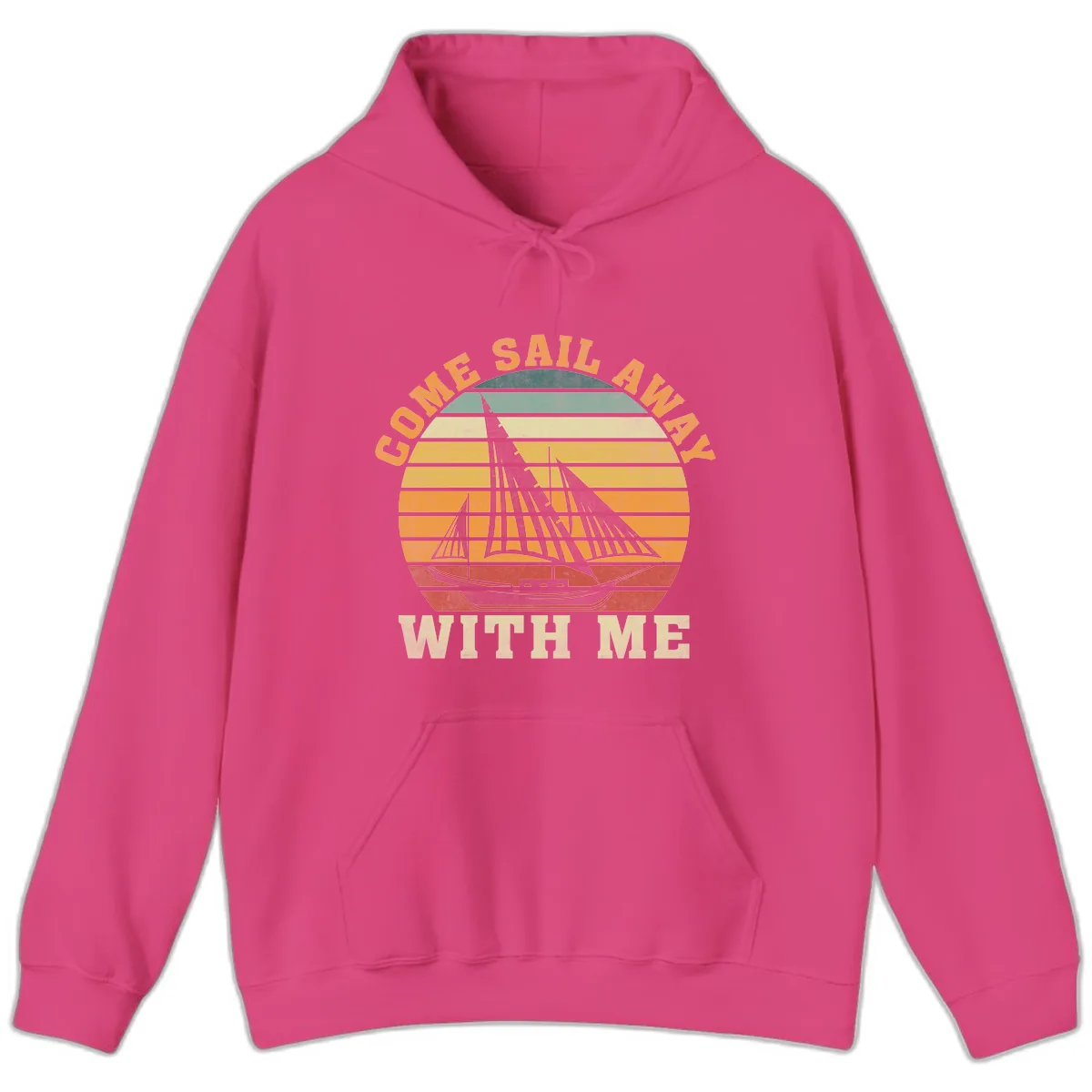 Come Sail Away With Me Hoodie in Heliconia