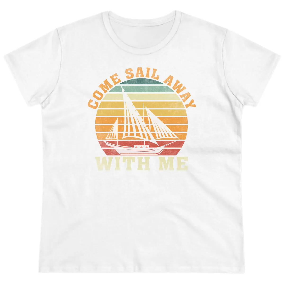 Come Sail Away With Me Ladies Tee in White