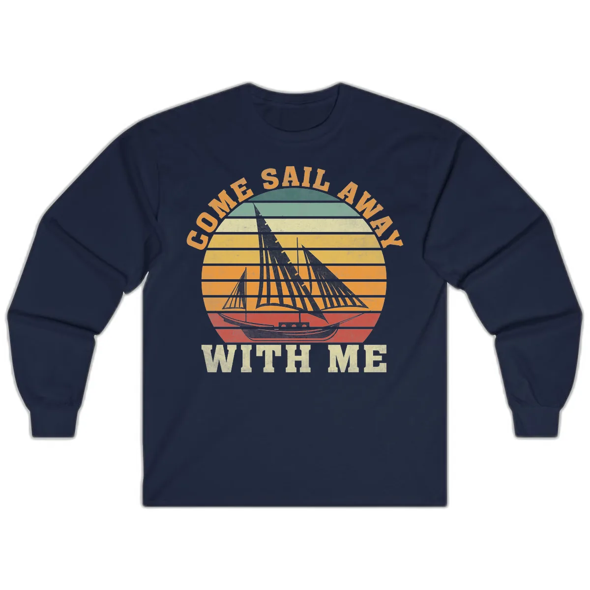 Come Sail Away With Me Long Sleeve in Navy