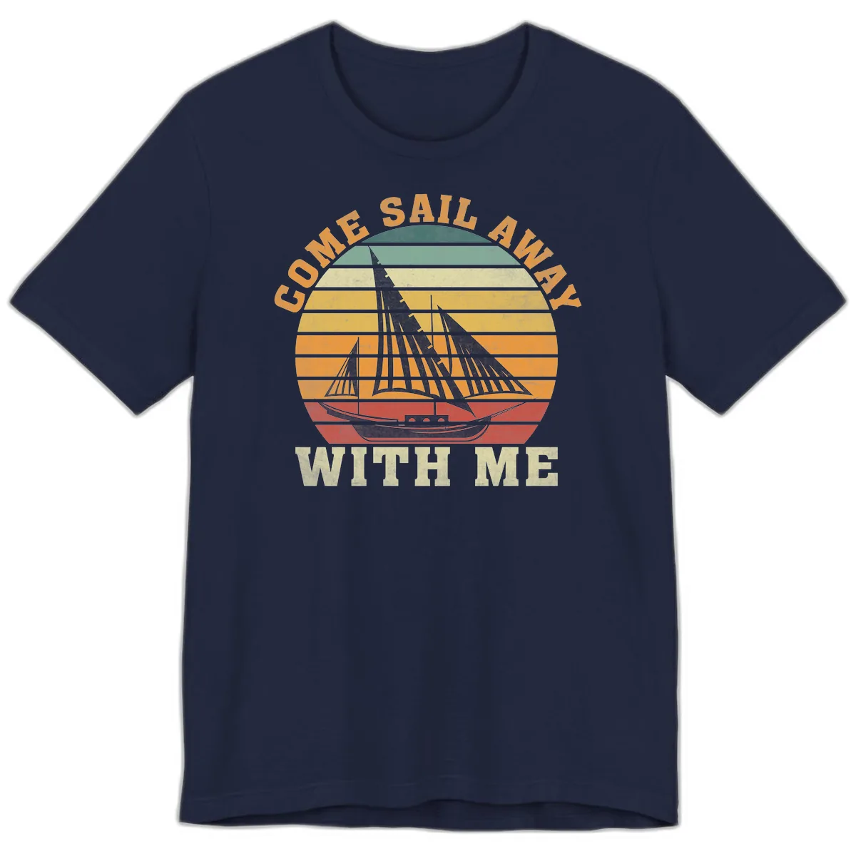 Come Sail Away With Me Premium T-Shirt in Navy