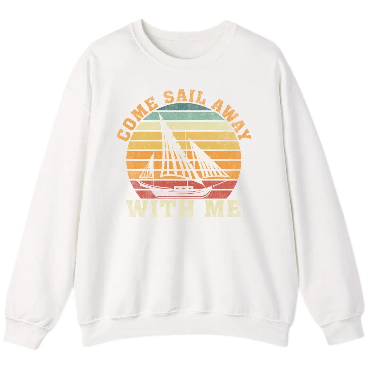 Come Sail Away With Me Sweatshirt in White