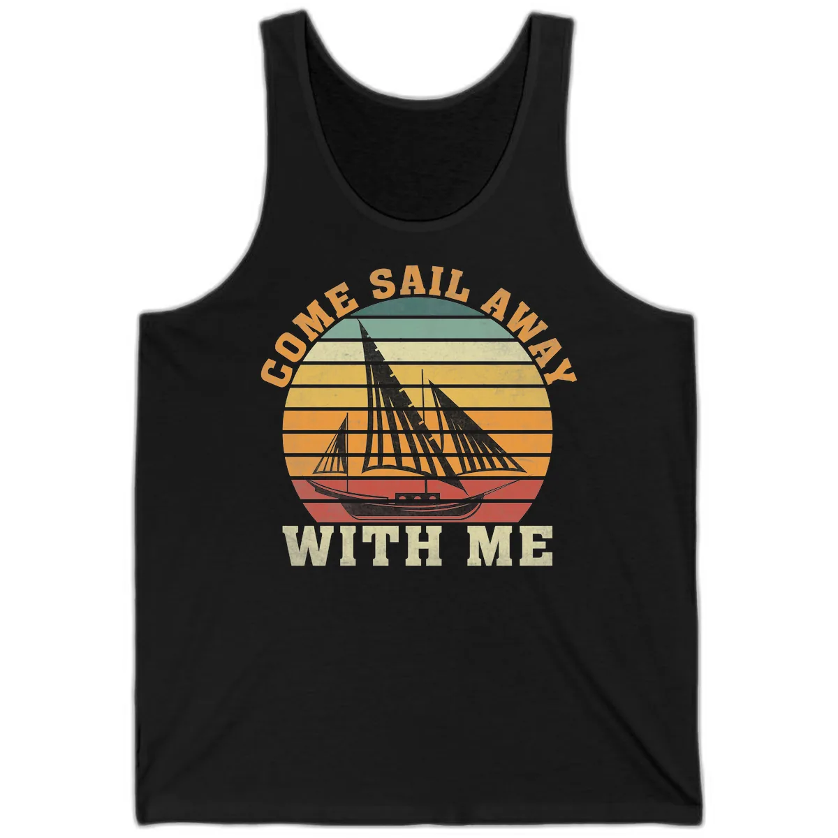 Come Sail Away With Me Tank in Black