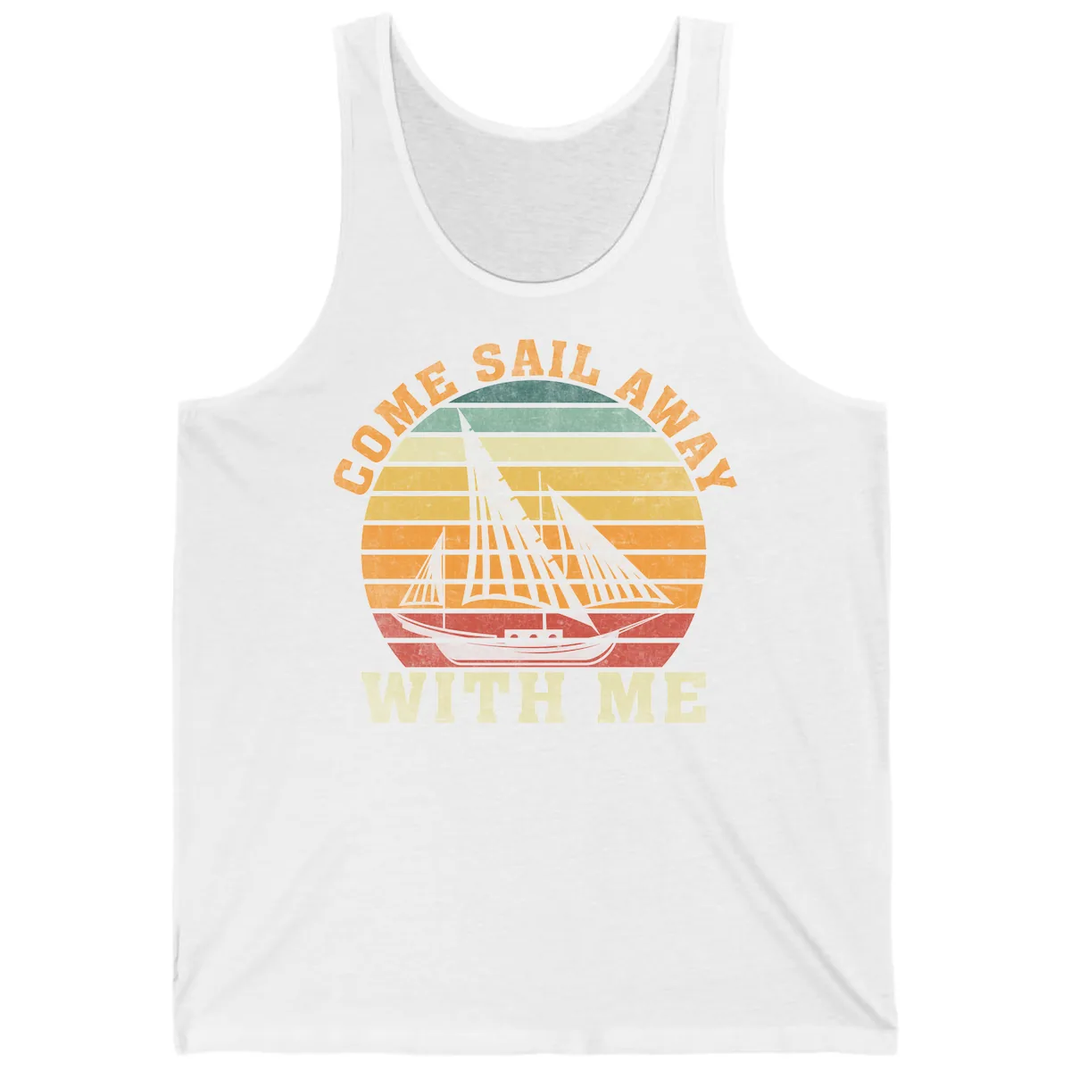 Come Sail Away With Me Tank in White