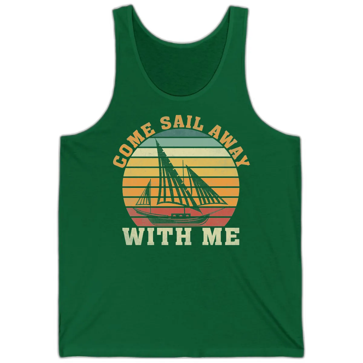 Come Sail Away With Me Tank in Kelly