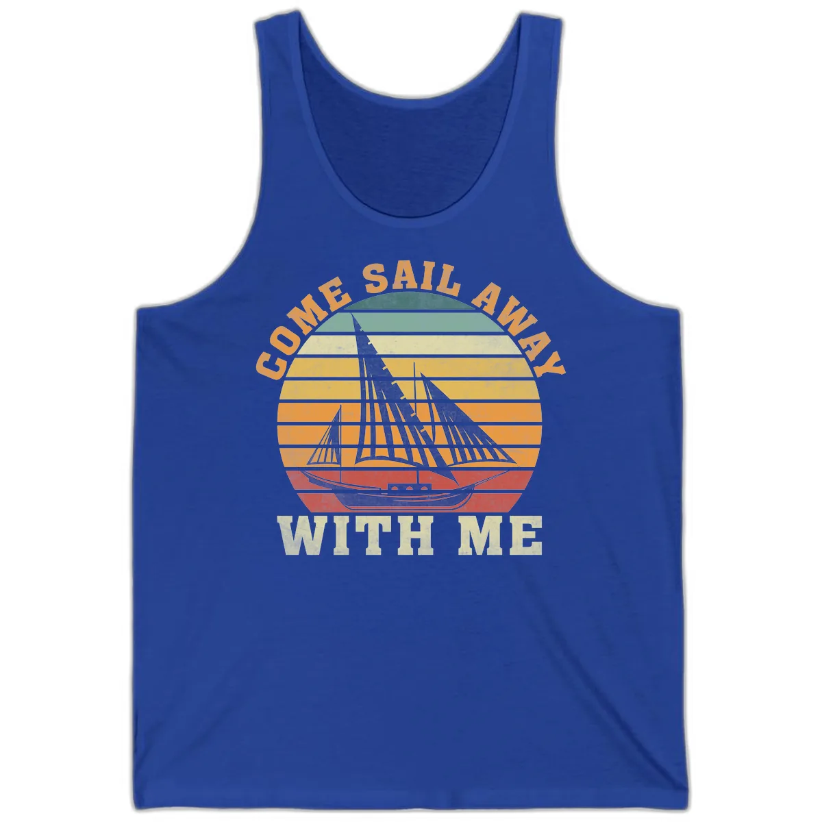 Come Sail Away With Me Tank in True Royal
