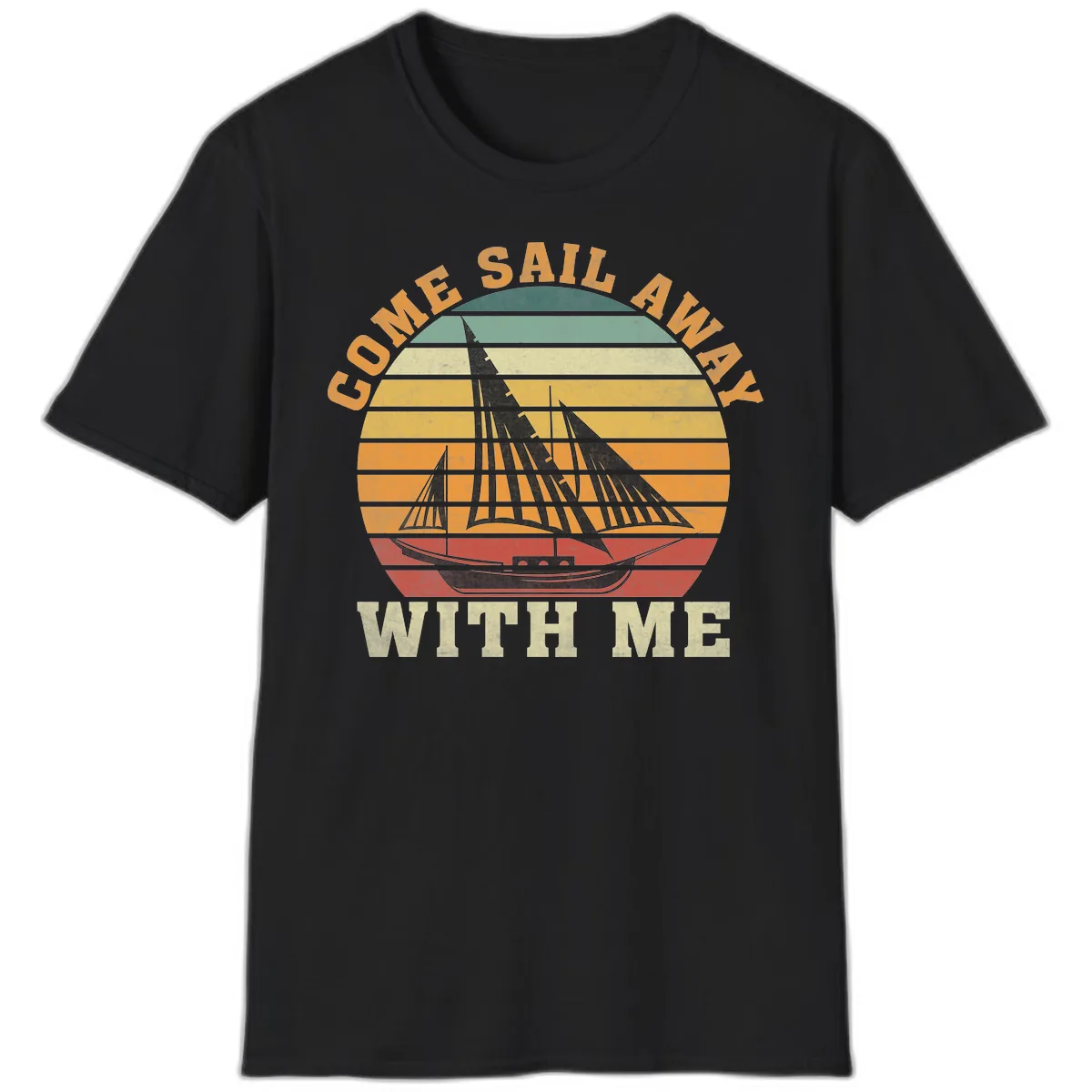 Come Sail Away With Me T-Shirt in Black