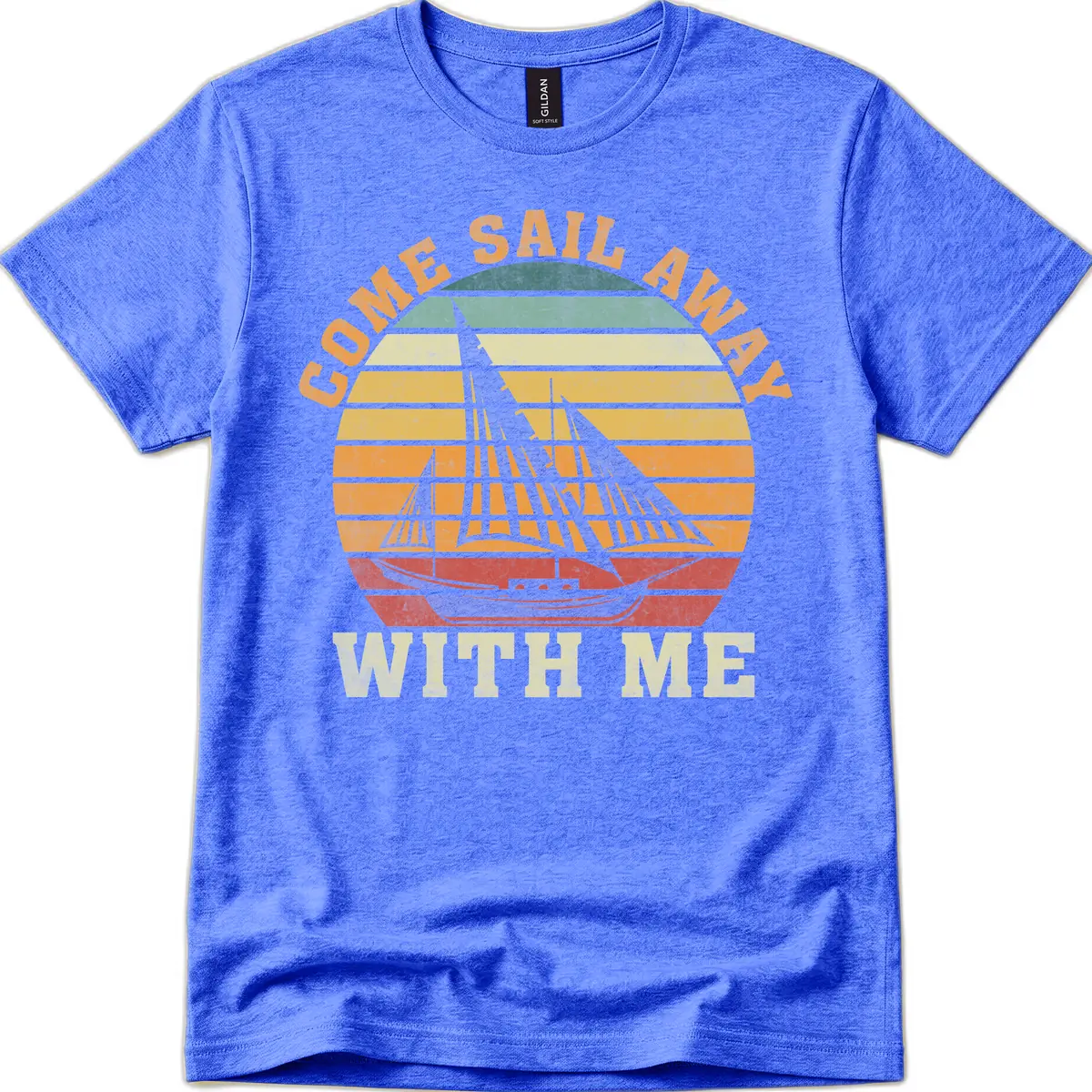Come Sail Away With Me T-Shirt in Heather Royal