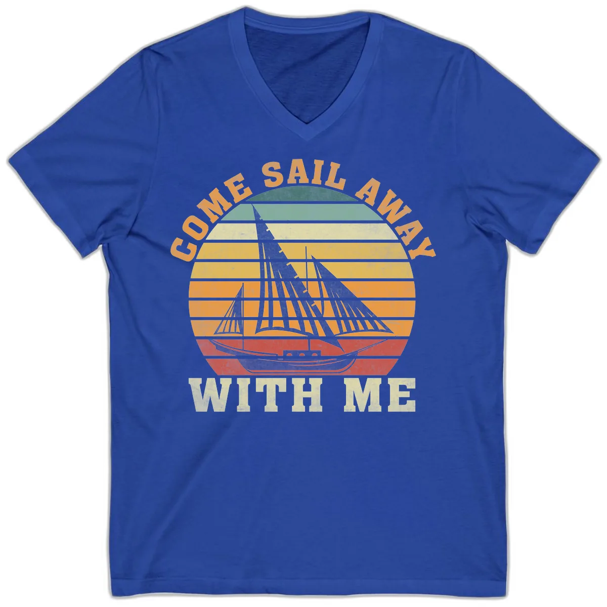 Come Sail Away With Me V-Neck in True Royal