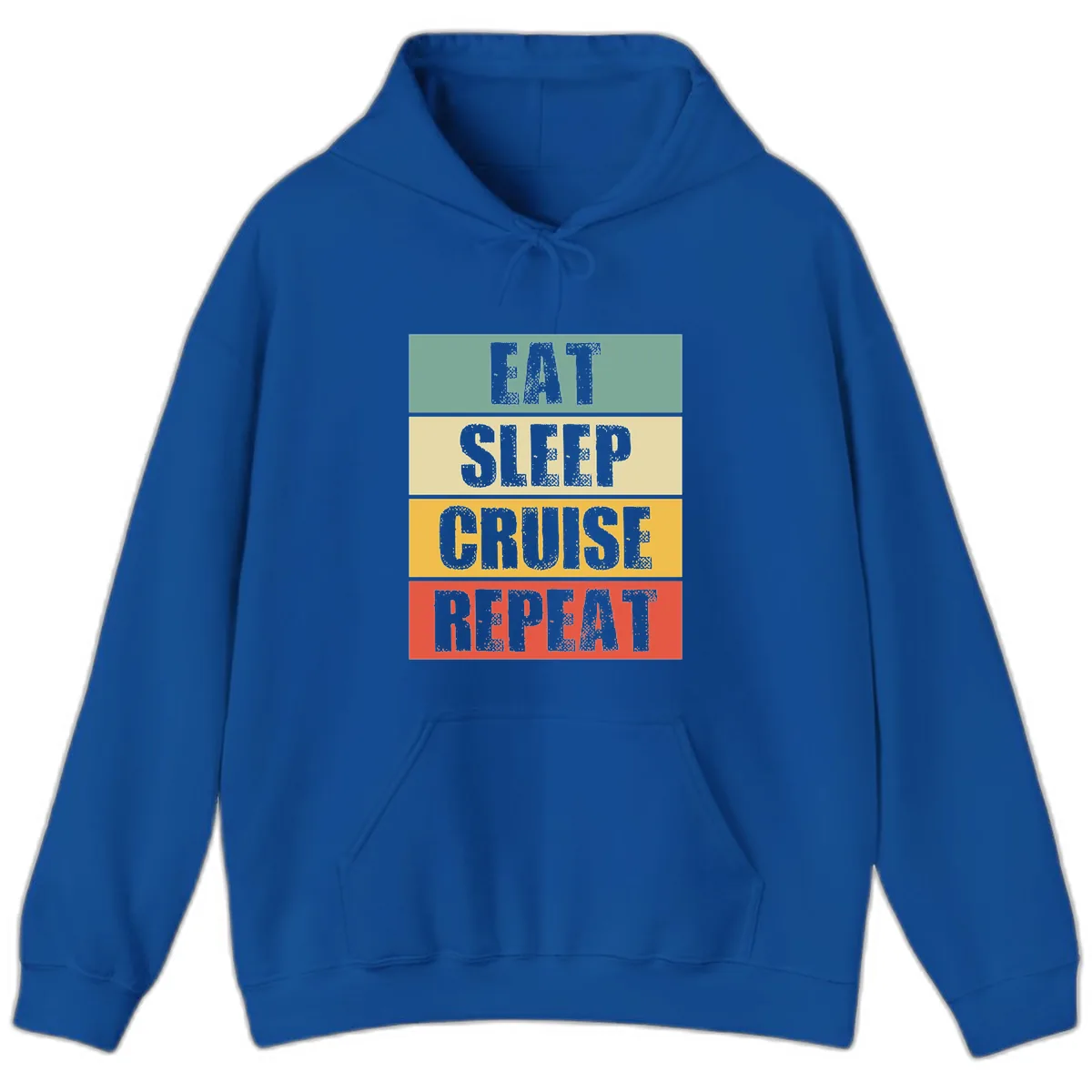 Eat Sleep Cruise Repeat Hoodie in Royal