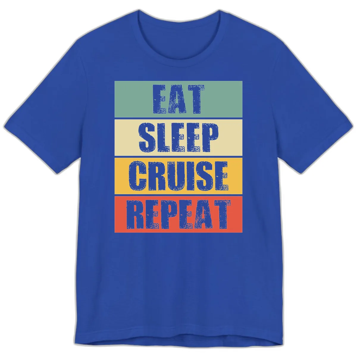 Eat Sleep Cruise Repeat Premium T-Shirt in True Royal