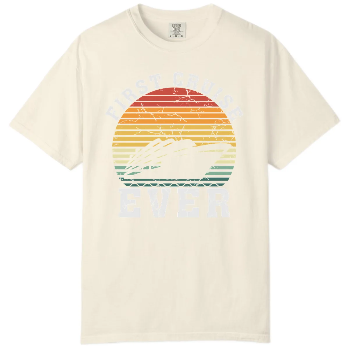 First Cruise Ever Retro Sunset Comfort Color in Ivory