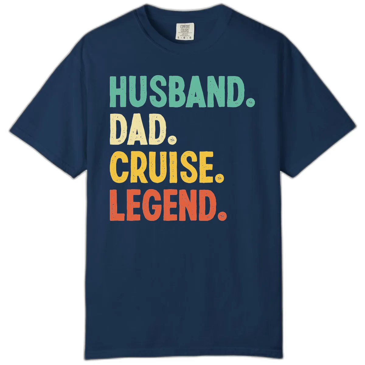 Husband Dad Cruise Legend Comfort Color in Navy
