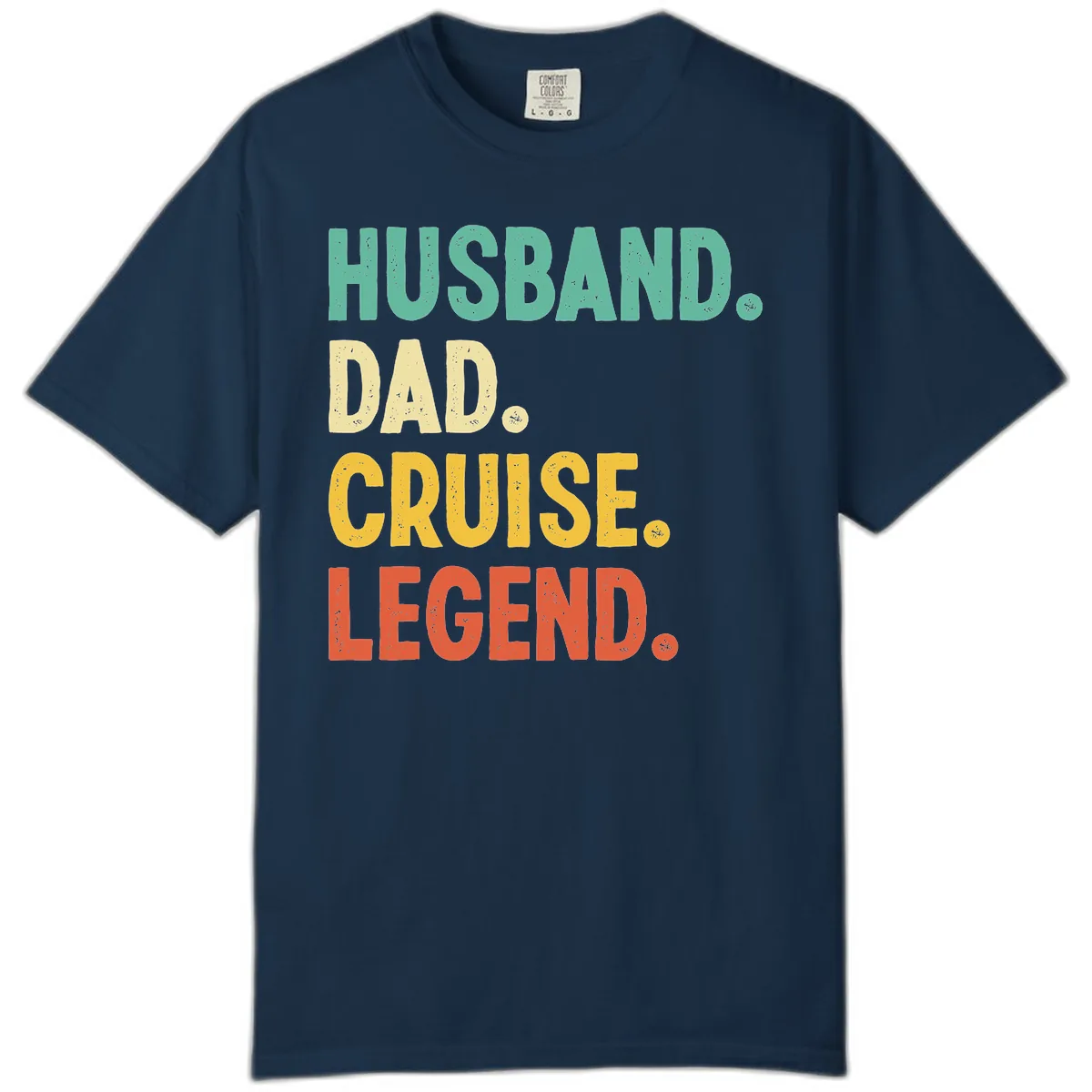 Husband Dad Cruise Legend Comfort Color in True Navy