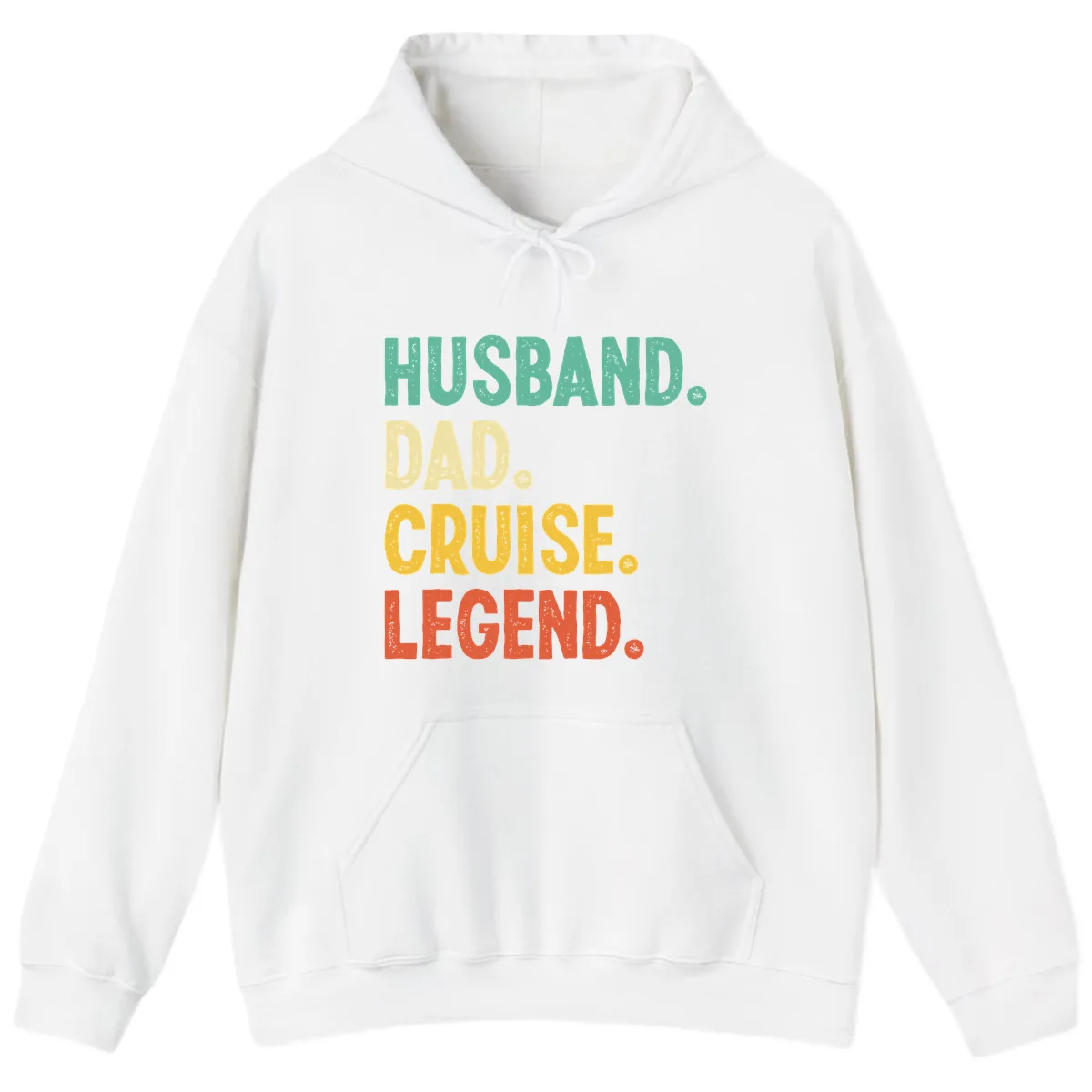 Husband Dad Cruise Legend Hoodie in White