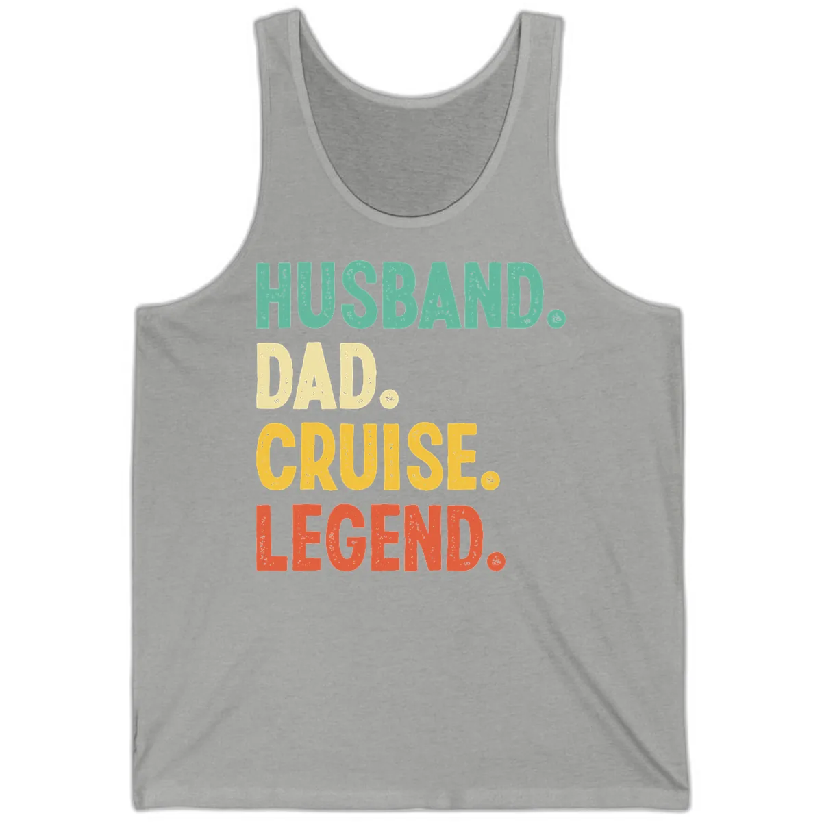 Husband Dad Cruise Legend Tank in Athletic Heather