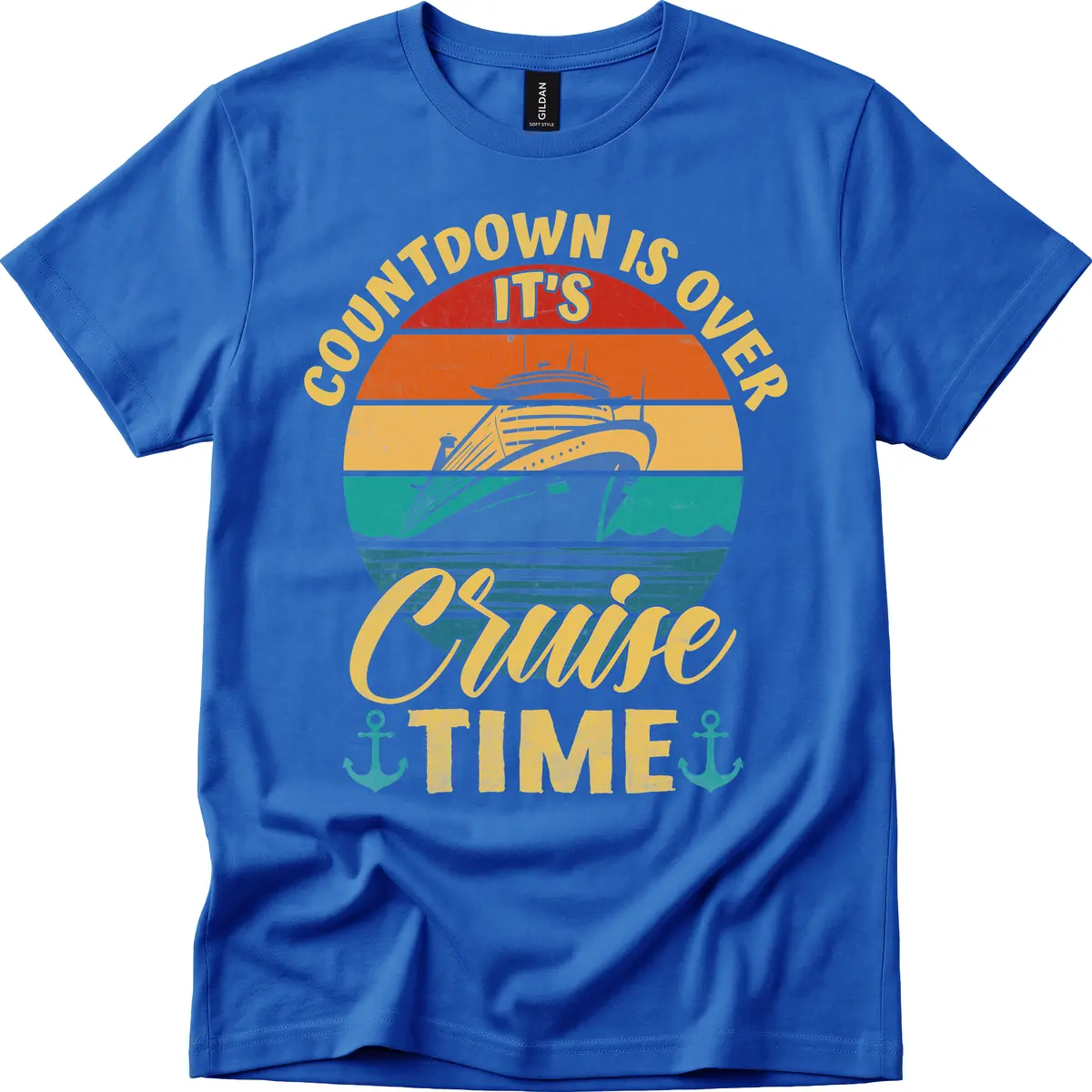 Countdown Is Over It's Cruise Time T-Shirt in Royal