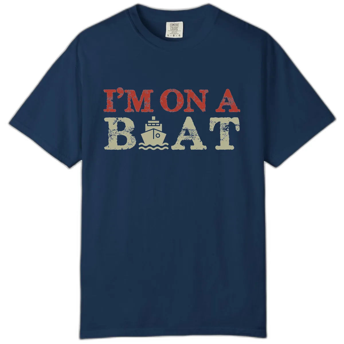 I'm On A Boat Cruise Comfort Color in Navy