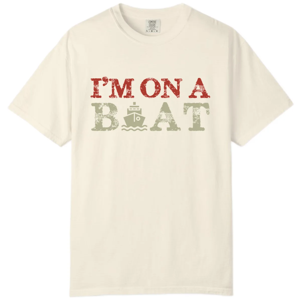I'm On A Boat Cruise Comfort Color in Ivory