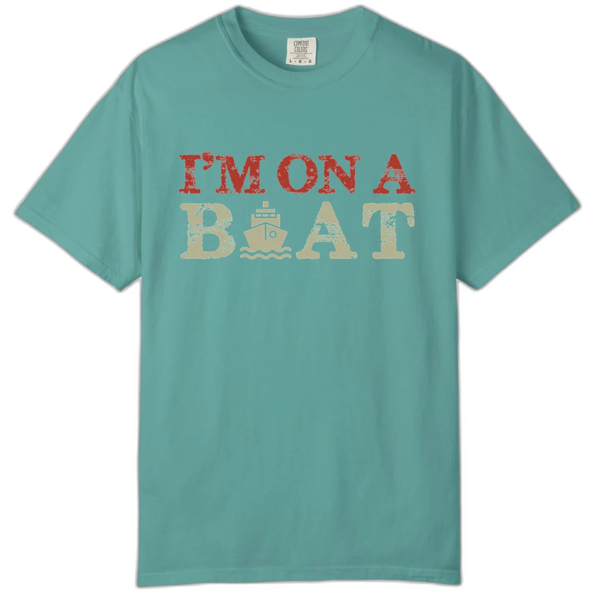 I'm On A Boat Cruise Comfort Color in Seafoam