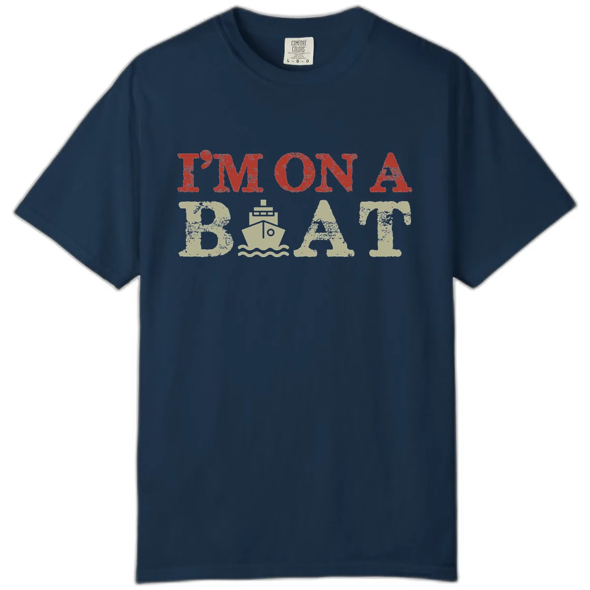I'm On A Boat Cruise Comfort Color in True Navy