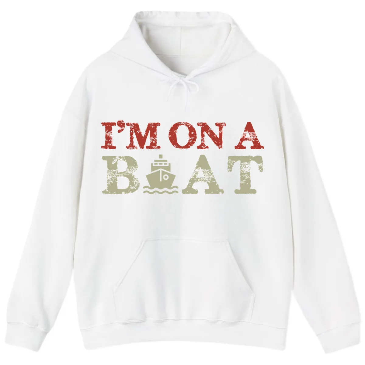 I'm On A Boat Cruise Hoodie in White