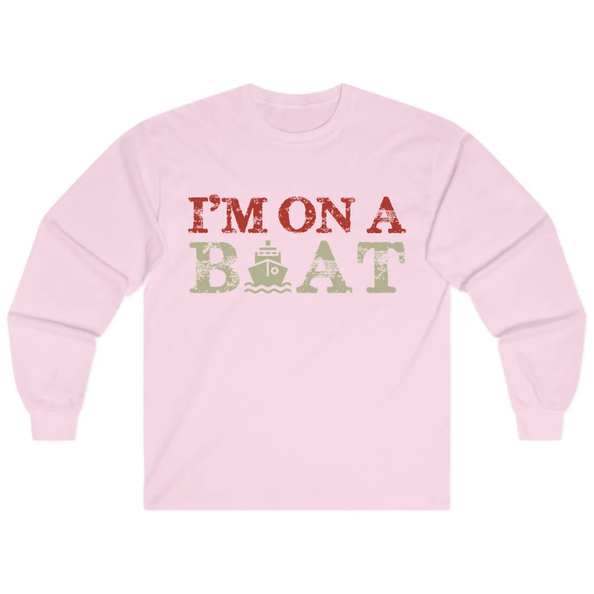 I'm On A Boat Cruise Long Sleeve in Light Pink