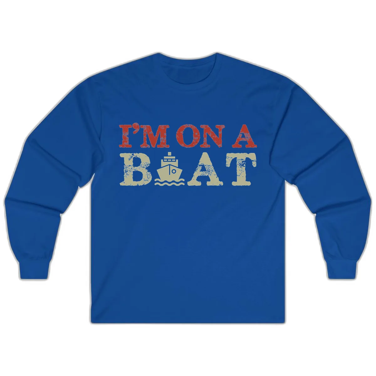 I'm On A Boat Cruise Long Sleeve in Royal