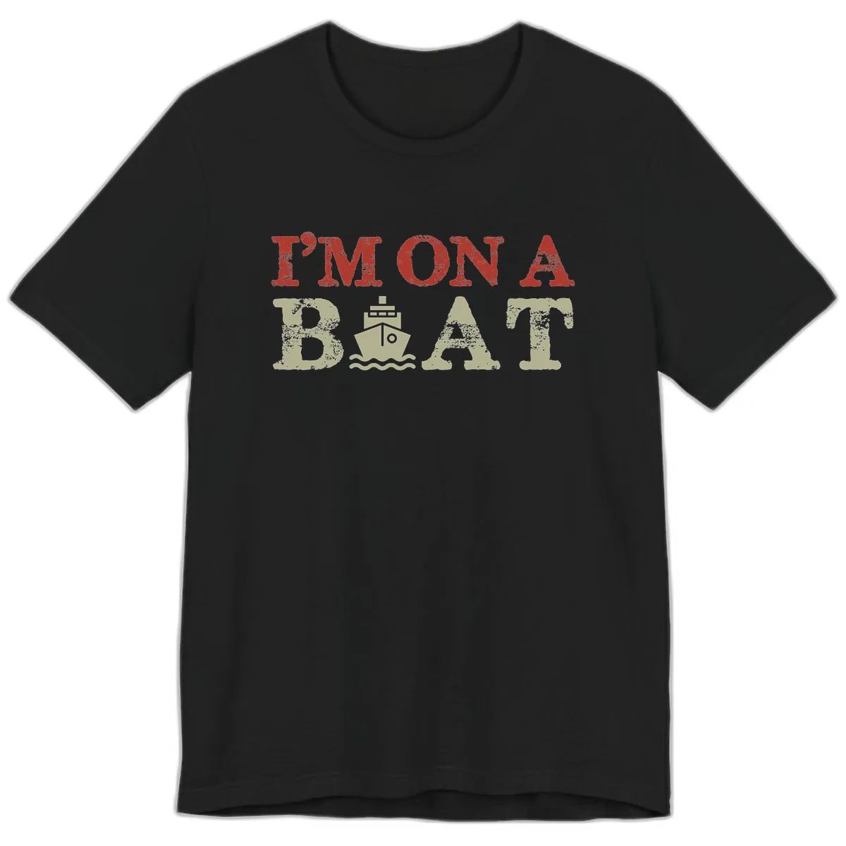 I'm On A Boat Cruise Premium T-Shirt in Black