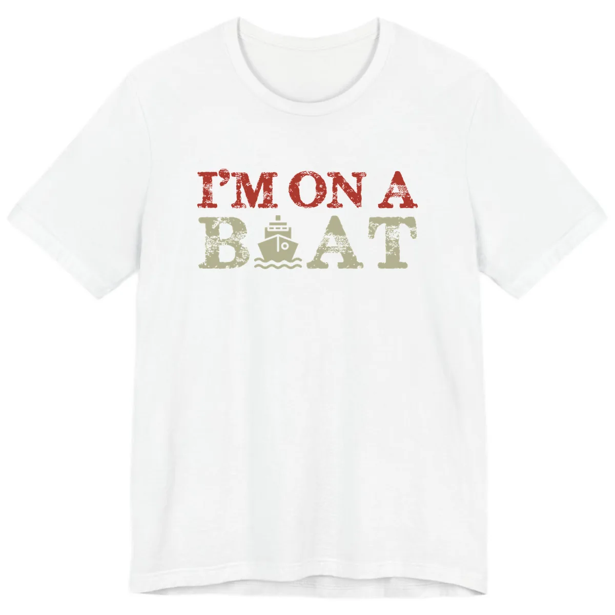 I'm On A Boat Cruise Premium T-Shirt in White