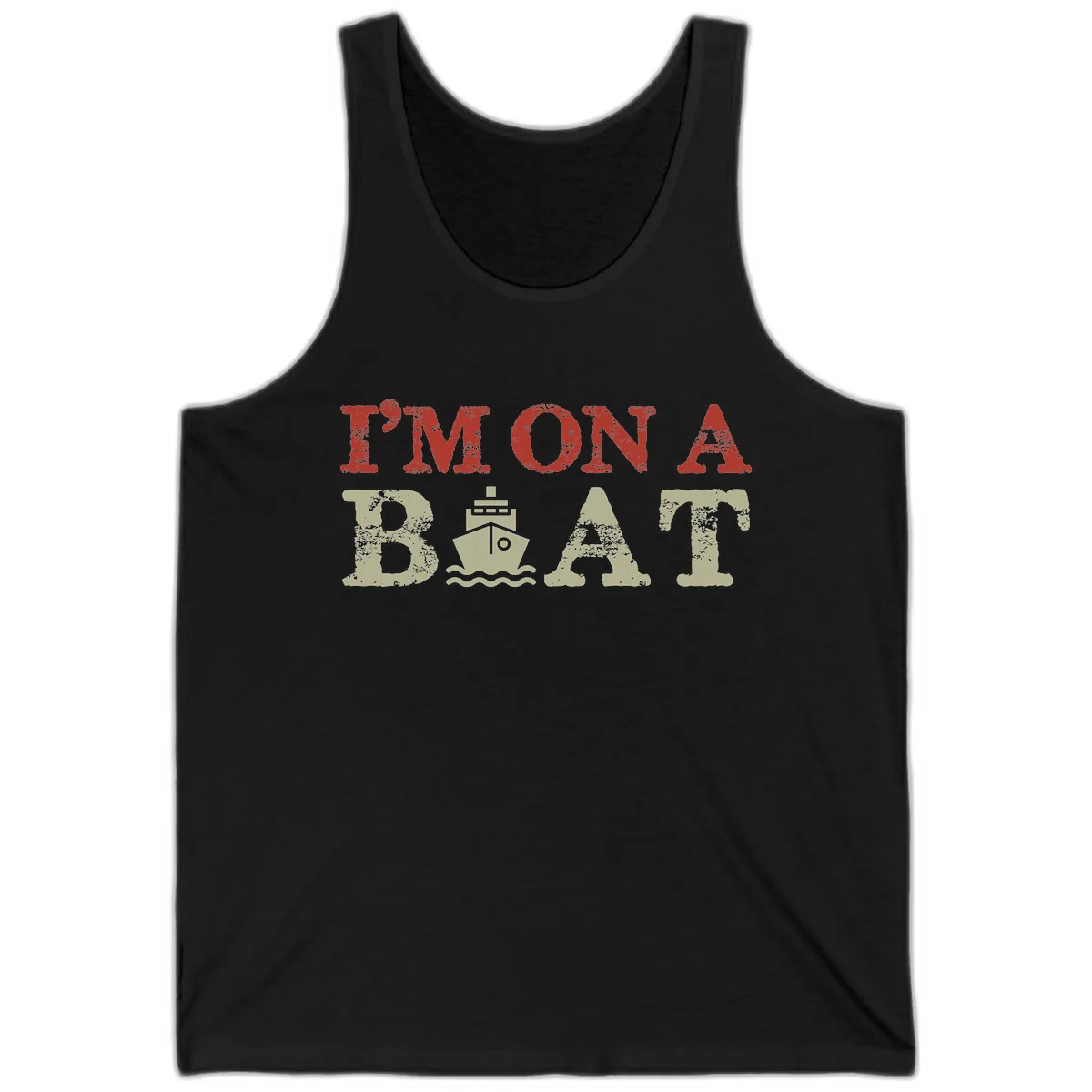 I'm On A Boat Cruise Tank in Black