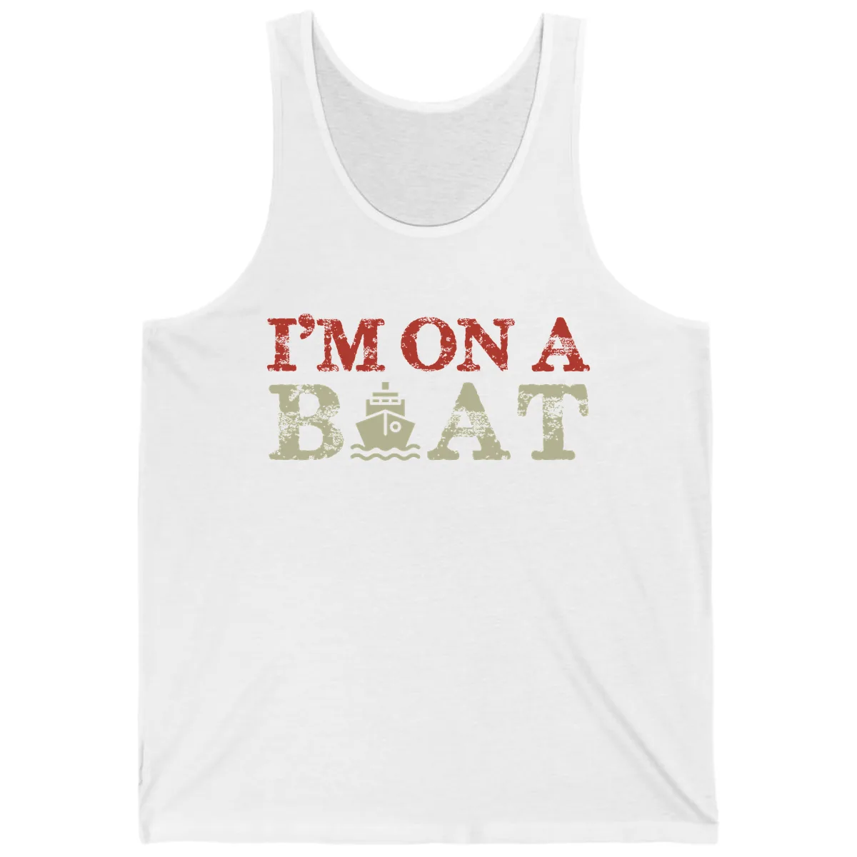I'm On A Boat Cruise Tank in White