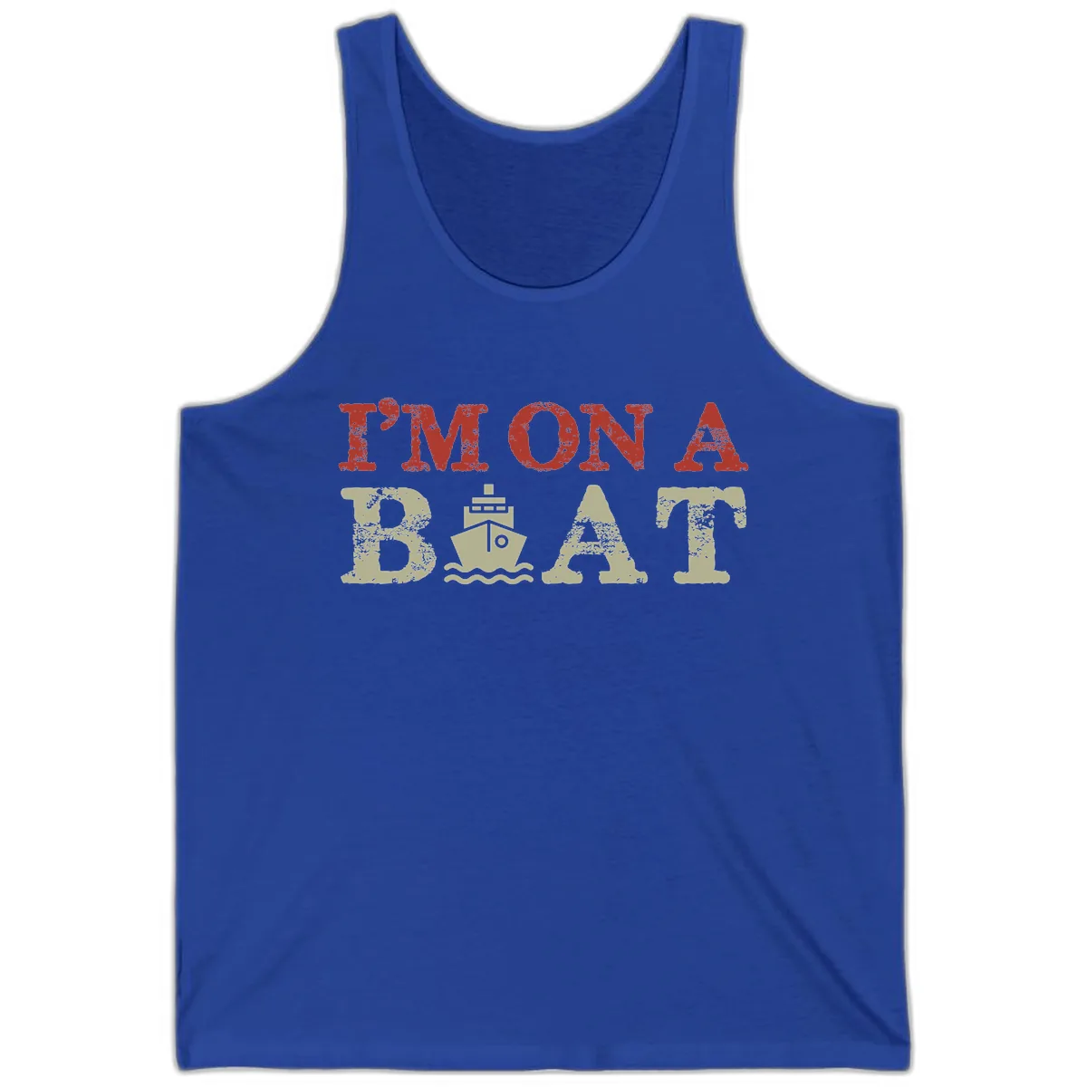 I'm On A Boat Cruise Tank in True Royal