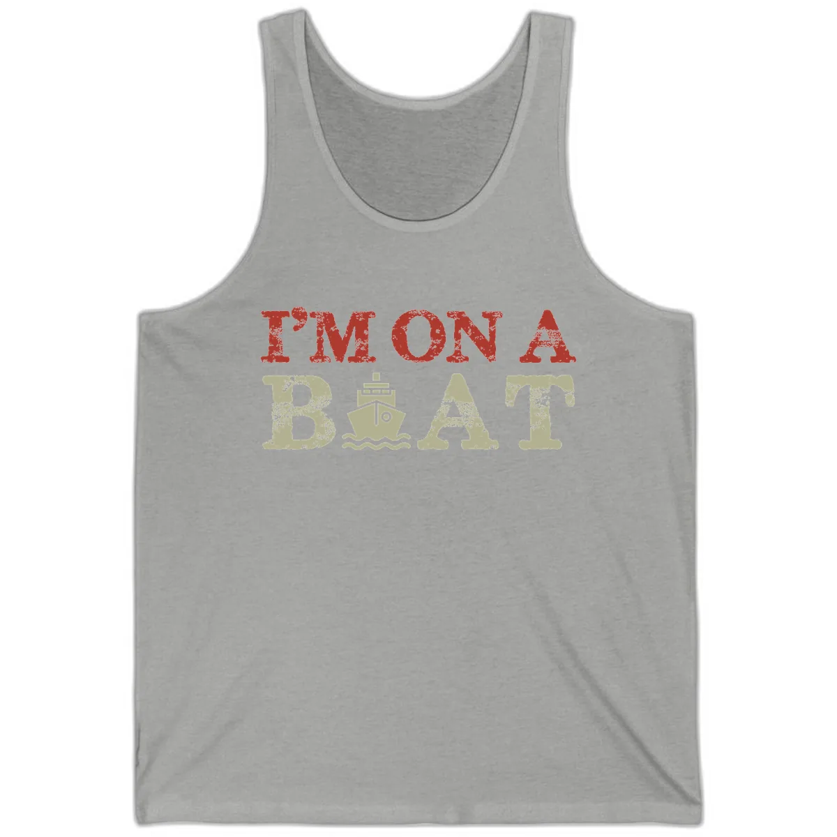 I'm On A Boat Cruise Tank in Athletic Heather