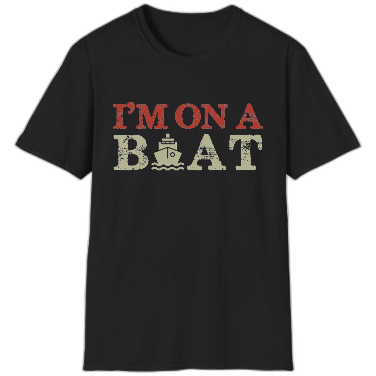 I'm On A Boat Cruise T-Shirt in Black