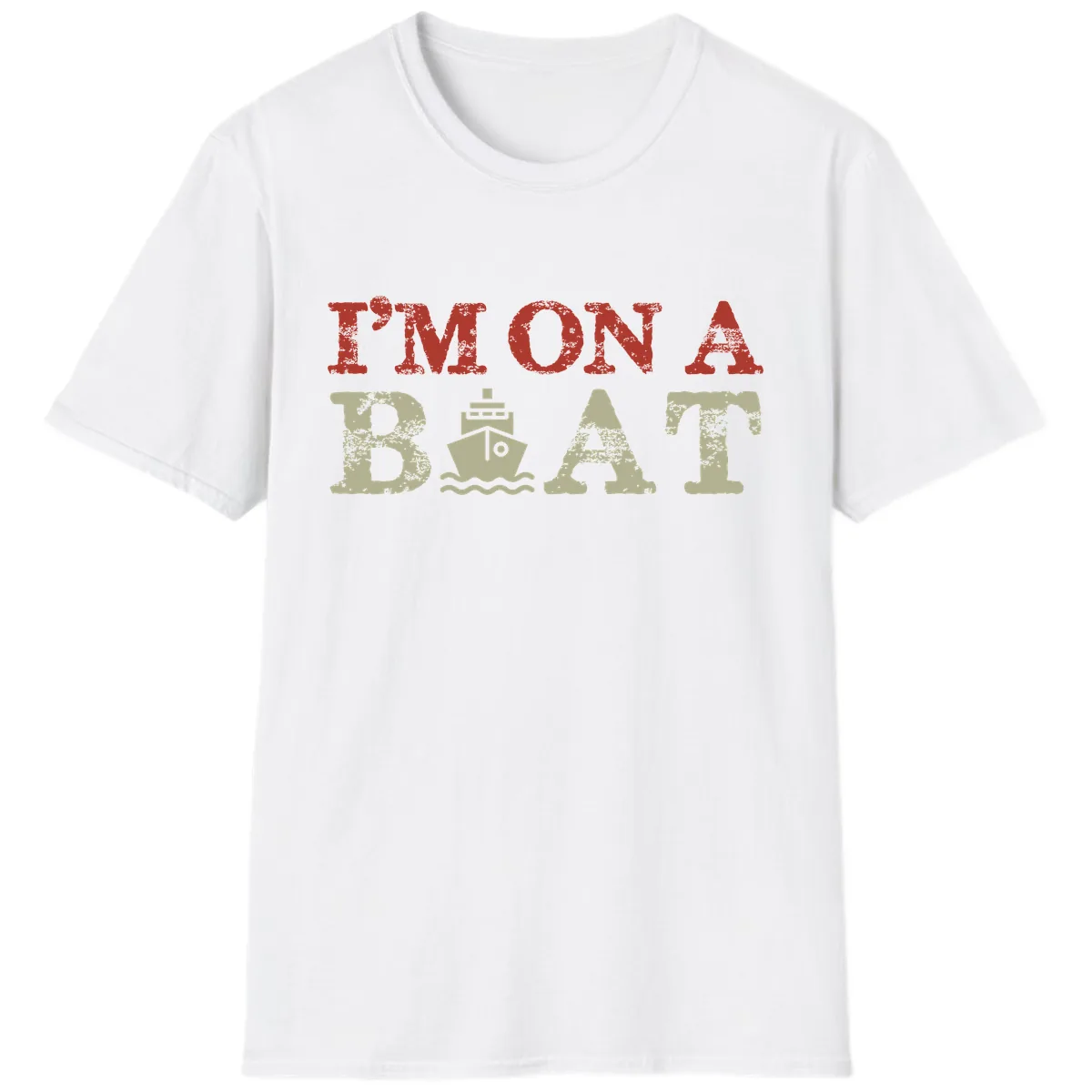 I'm On A Boat Cruise T-Shirt in White