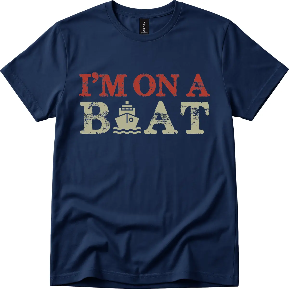 I'm On A Boat Cruise T-Shirt in Navy