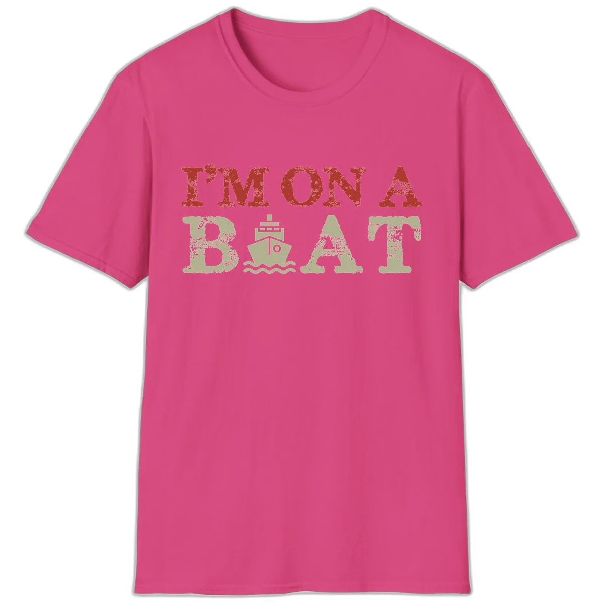 I'm On A Boat Cruise T-Shirt in Heliconia