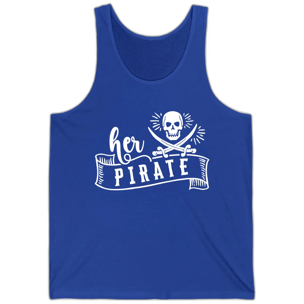 Ahoy Pirate Skull & Crossbones Tank in True Royal