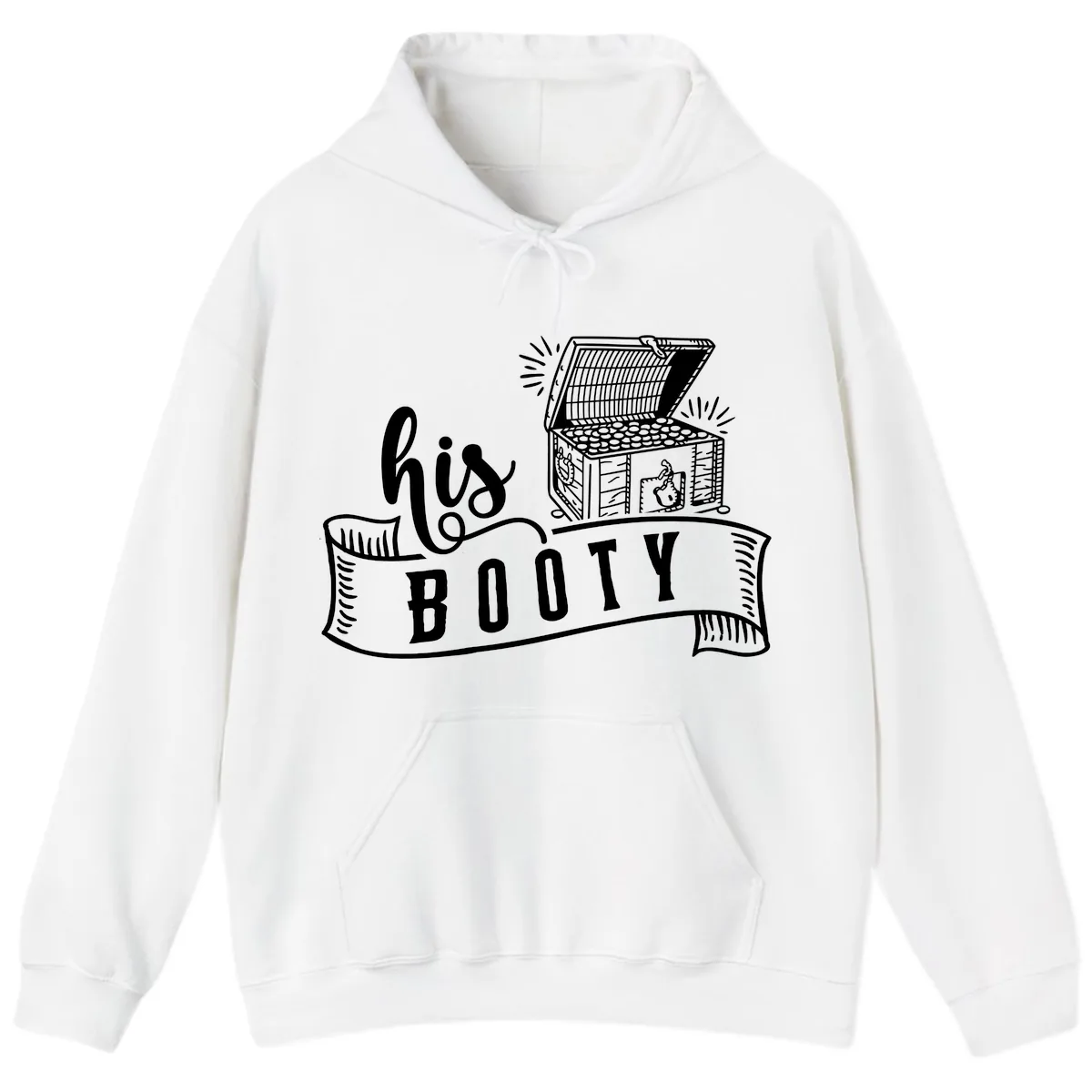His and Hers Booty Cruise Hoodie in White