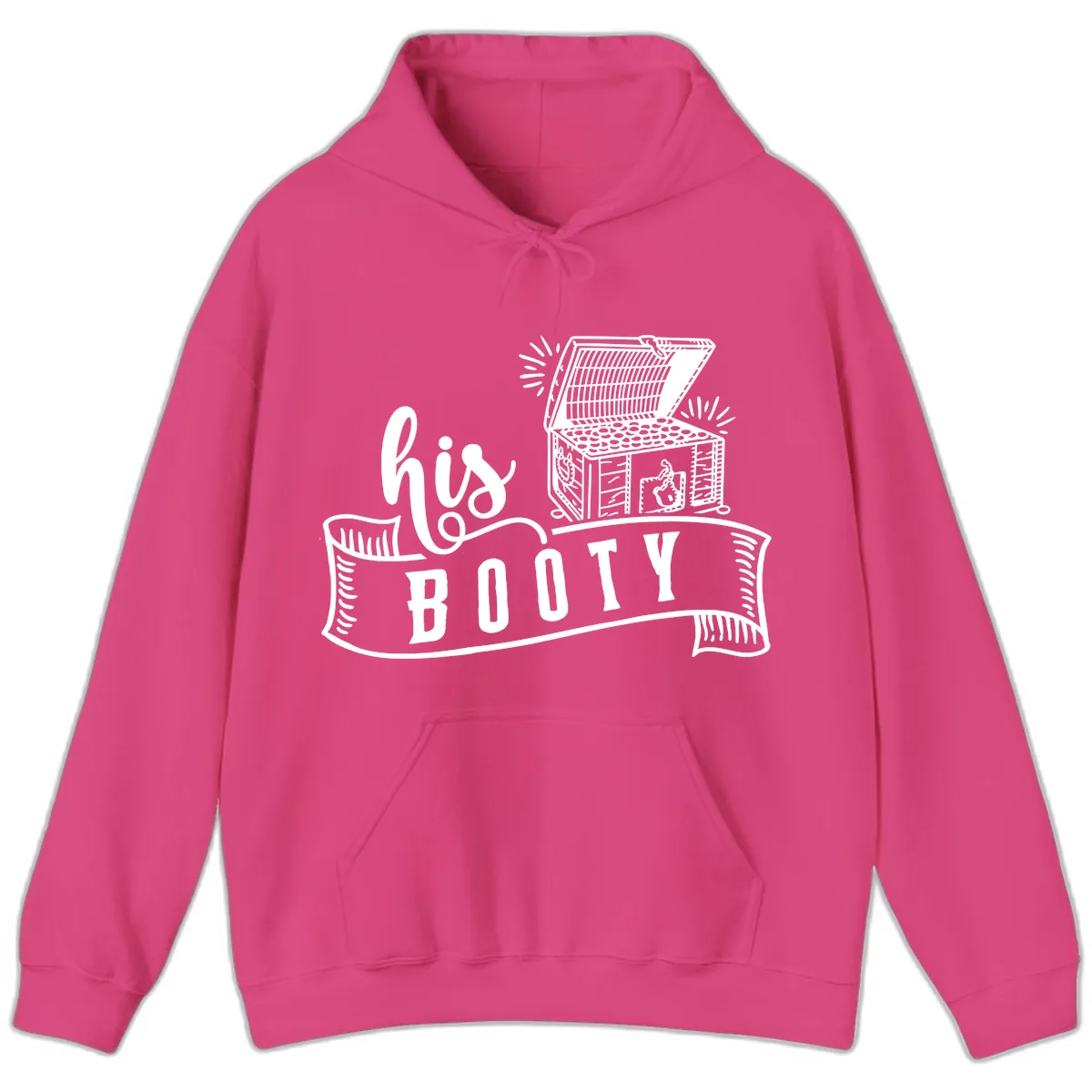 His and Hers Booty Cruise Hoodie in Heliconia