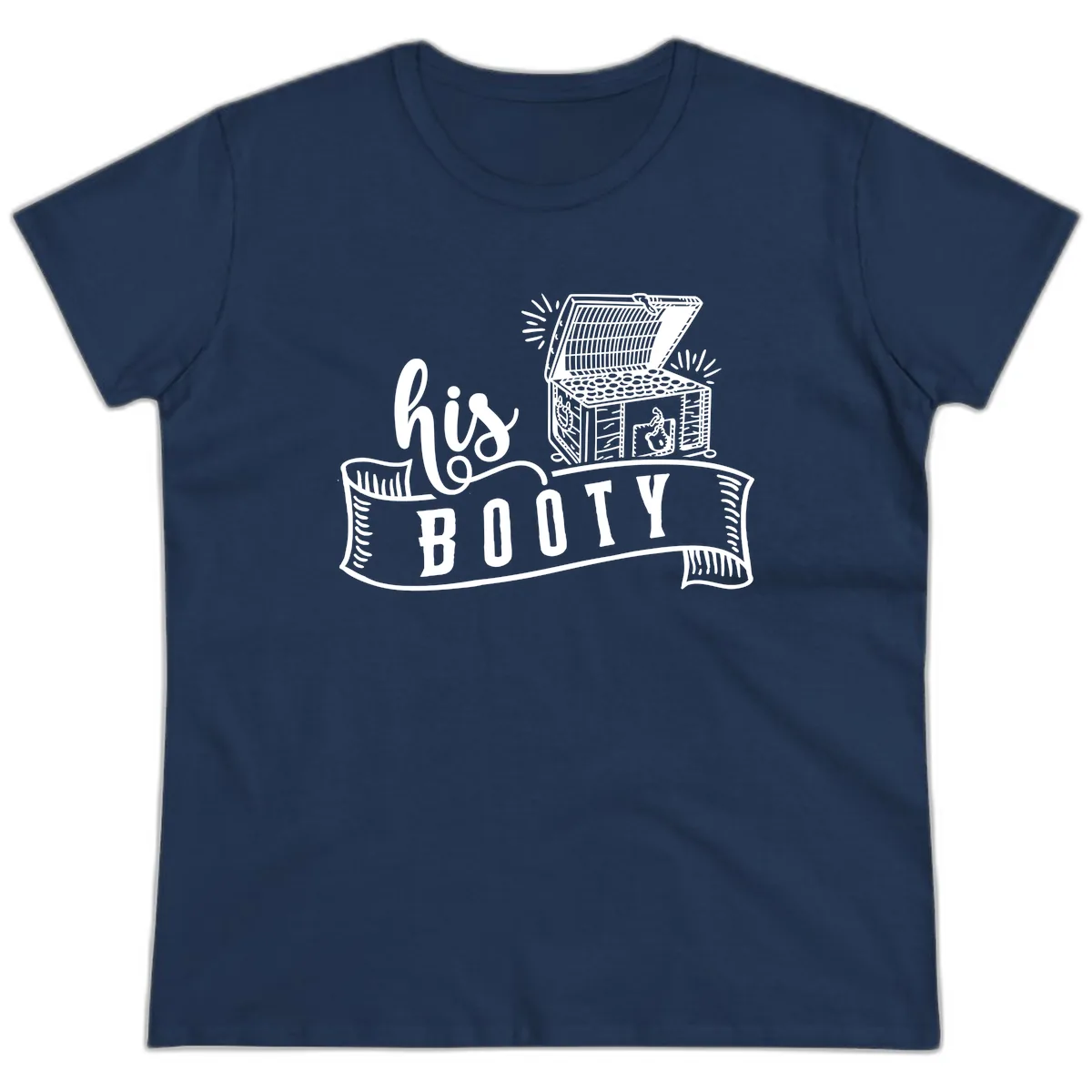 His and Hers Booty Cruise Ladies Tee in Navy