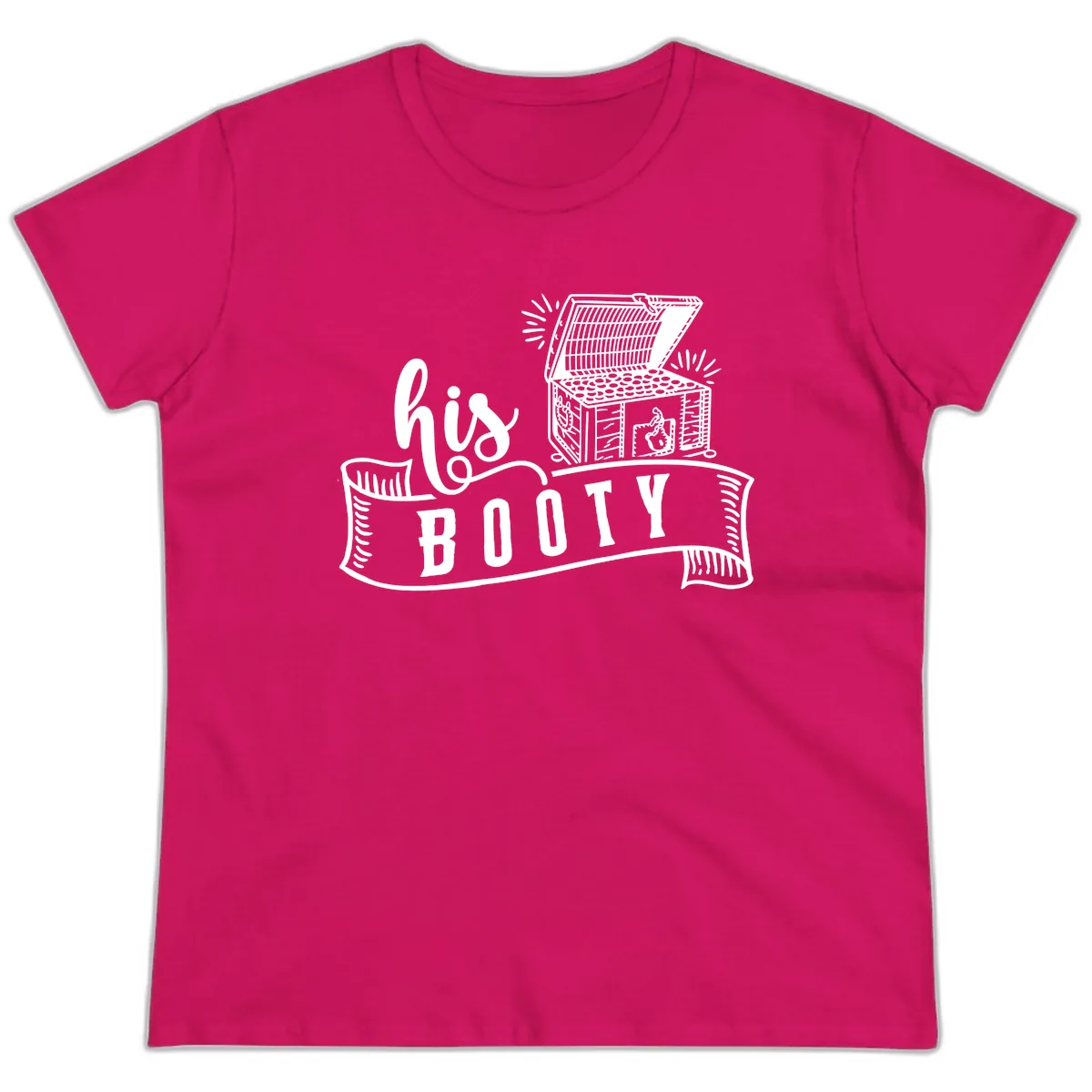 His and Hers Booty Cruise Ladies Tee in Heliconia