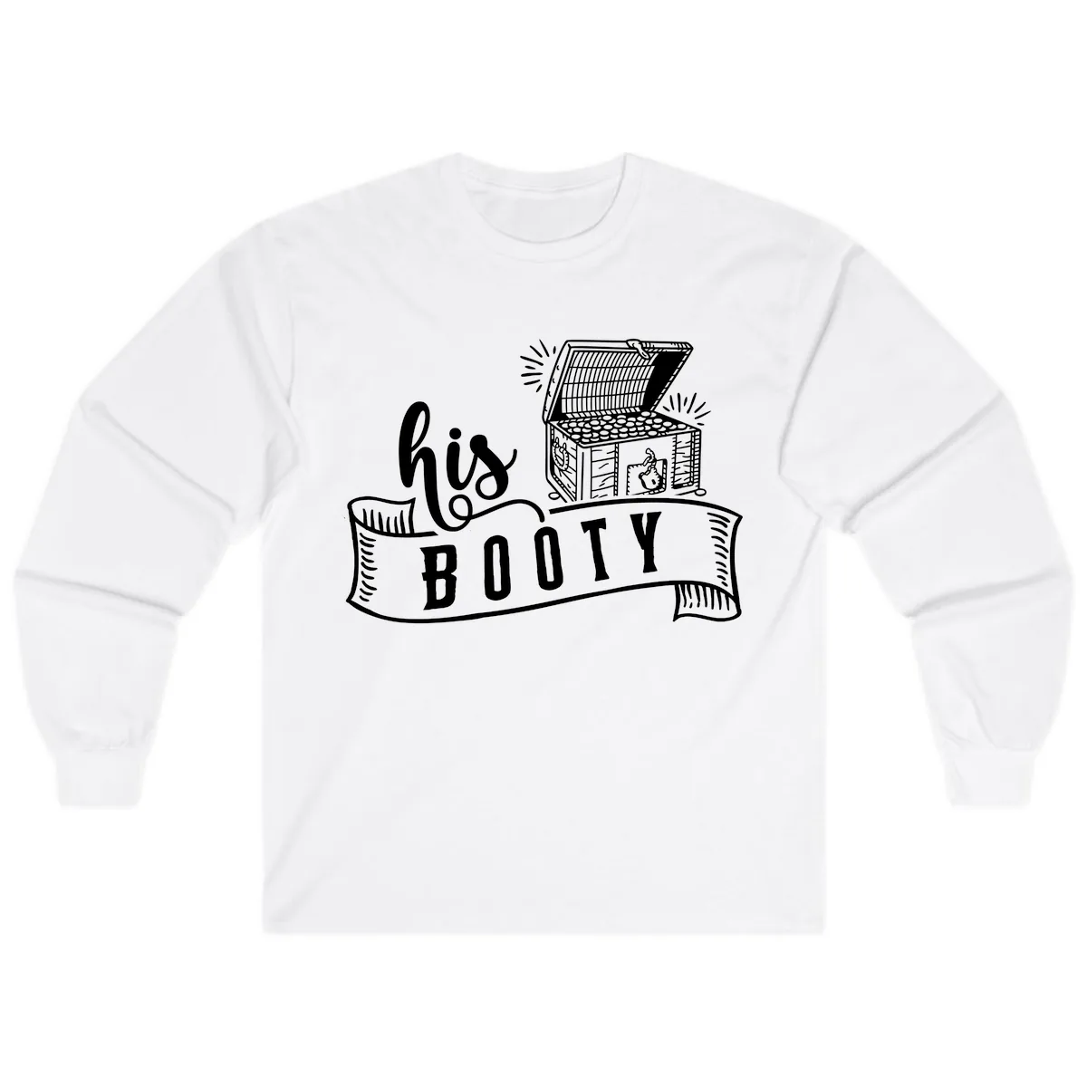 His and Hers Booty Cruise Long Sleeve in White