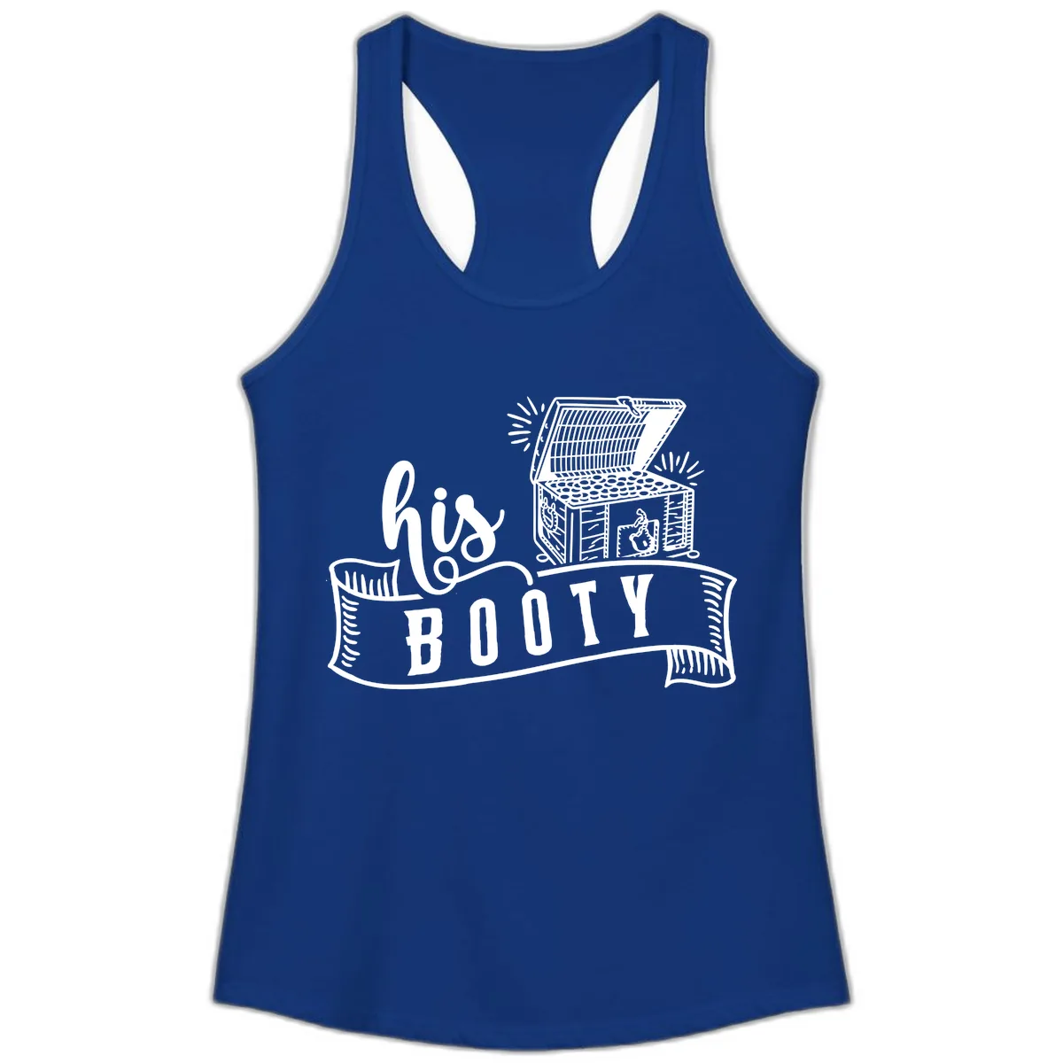 His and Hers Booty Cruise Ladies Tank in Solid Royal