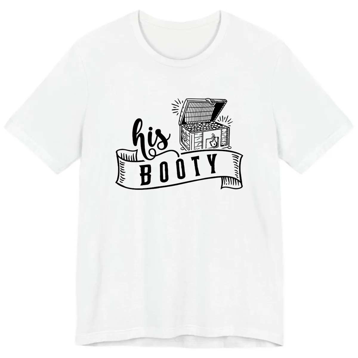 His and Hers Booty Cruise Premium T-Shirt in White