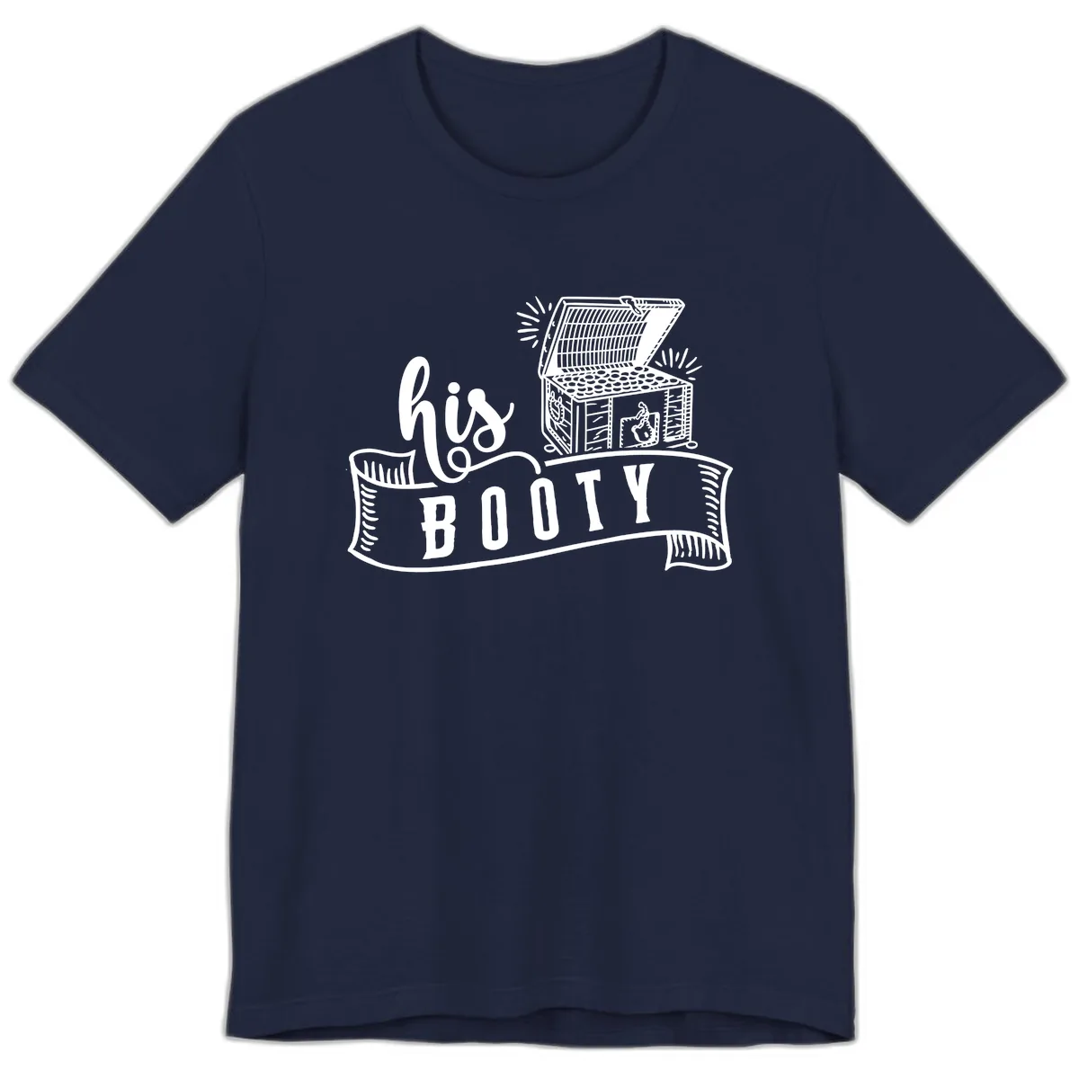 His and Hers Booty Cruise Premium T-Shirt in Navy
