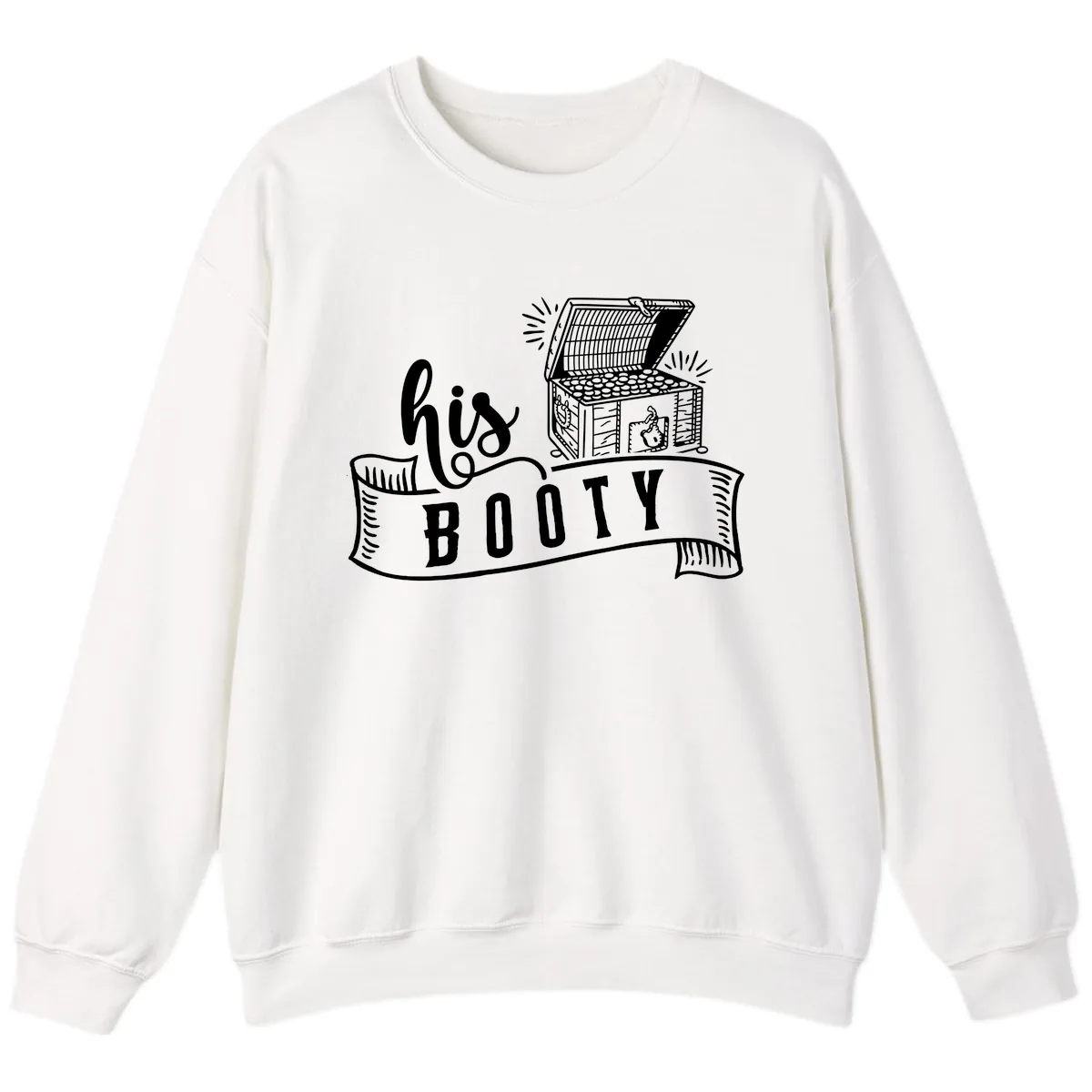 His and Hers Booty Cruise Sweatshirt in White